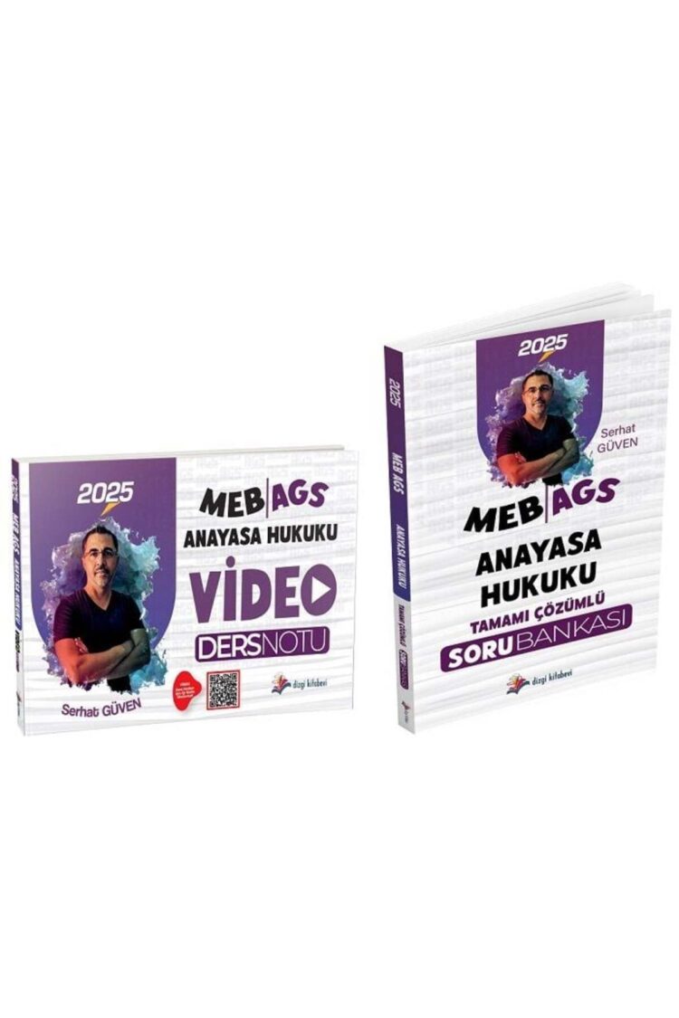 2025 MEB-AGS Anayasa Hukuku Video Ders Notu + Soru Bankası 2 li Set - Serhat Güven Dizgi
