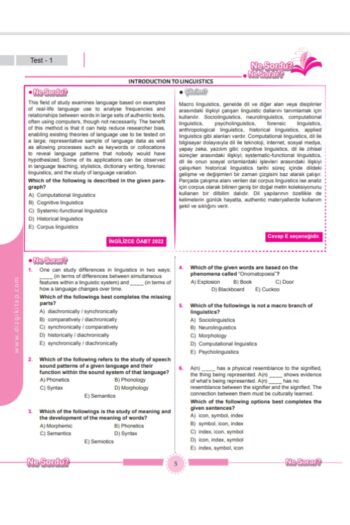 Alternative view of 2025 Ne Sordu Ne Sorar Öabt İngilizce Öğretmenliği Linguistics Soru Bankası Qr Çözümlü Hasan Atsız