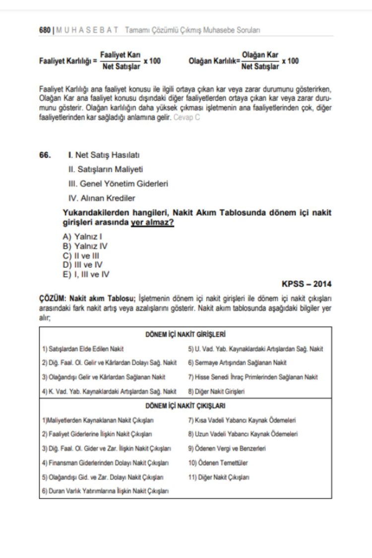Muhasebat KPSS A Sayıştay Tamamı Çözümlü Tüm Yıllar (2001-2024) Çıkmış Muhasebe Soruları - Görsel 7