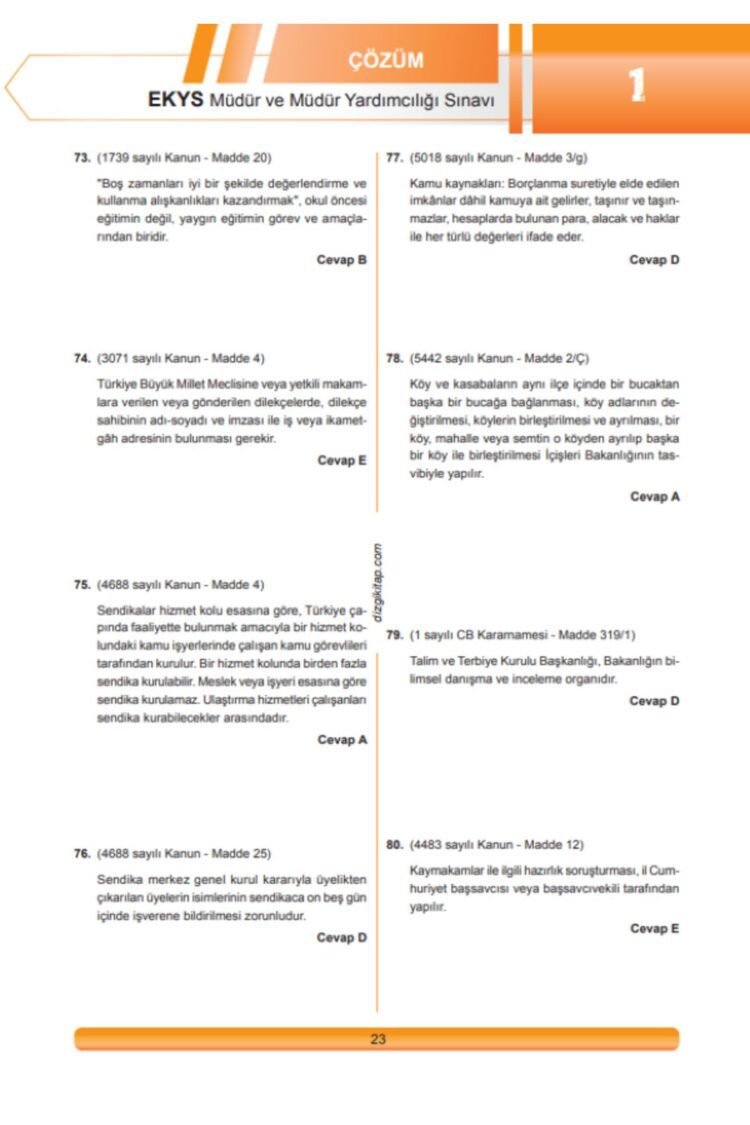 2025 Meb Ekys Müdür ve Müdür Yardımcılığı Tamamı Çözümlü 5`li Deneme Fatih Sesli - Görsel 2