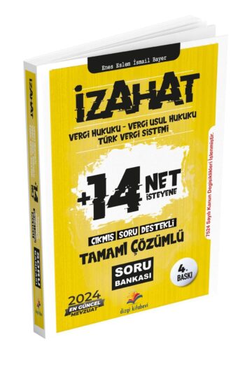 İzahat Vergi Hukuku, Vuk, Tvs Soru Bankası Çıkmış Soru Destekli 4. Baskı 2024