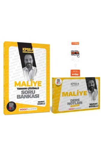 KPSS A Grubu Maliye Ders Notları + Soru Bankası Çözümlü 2 Kitap - Murat Güzelli Ayraç Hediyeli