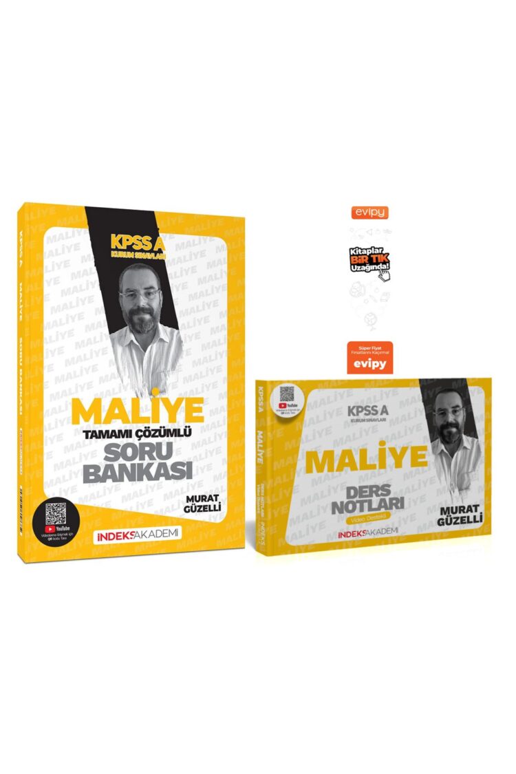 KPSS A Grubu Maliye Ders Notları + Soru Bankası Çözümlü 2 Kitap - Murat Güzelli Ayraç Hediyeli
