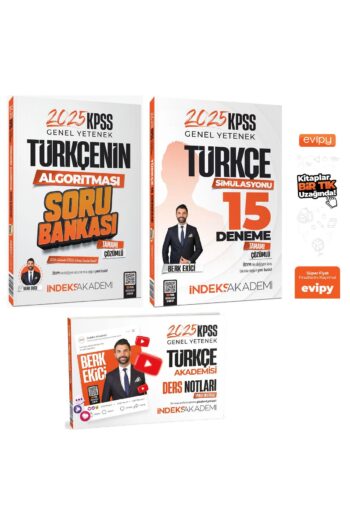 2025 KPSS Türkçe Akademisi Video Ders Notları + Soru + Deneme 3 Kitap - Berk Ekici Ayraç Hediyeli