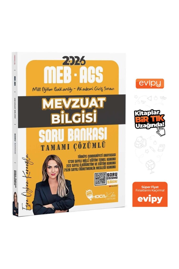 2026 MEB-AGS Mevzuat Bilgisi Soru Bankası Çözümlü - Esra Özkan Karaoğlu Ayraç Hediyeli