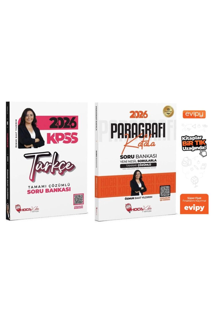 2026 KPSS Türkçe + Paragraf Kafala Soru Bankası 2 Kitap - Öznur Saat Yıldırım Ayraç Hediyeli