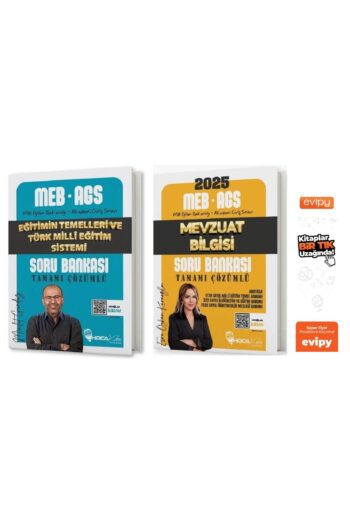 2025 MEB-AGS Eğitimin Temelleri ve Türk Milli Eğitim Sistemi + Mevzuat Bilgisi Soru Bankası 2 Kitap