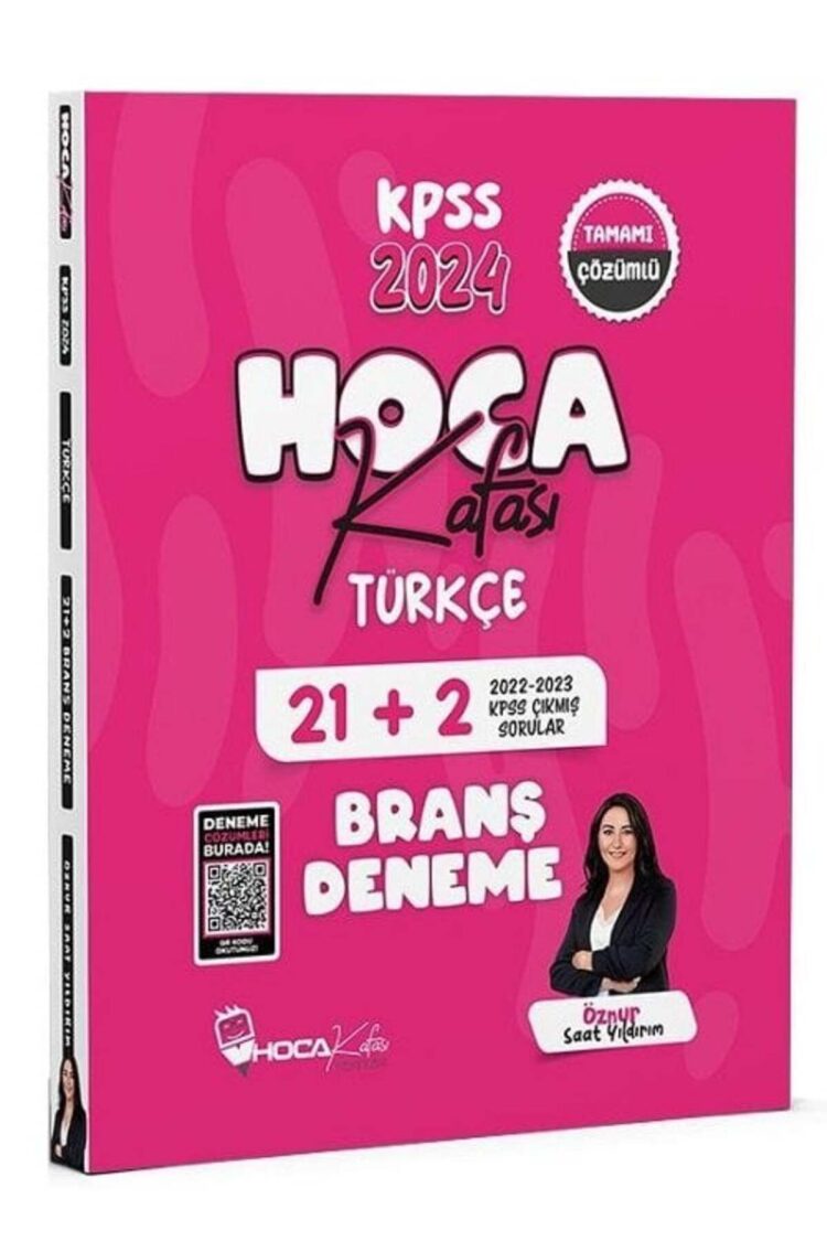 Hoca Kafası 2024 KPSS Türkçe 21+2 Deneme Video Çözümlü - Öznur Saat Yıldırım Hoca Kafası Yayınları