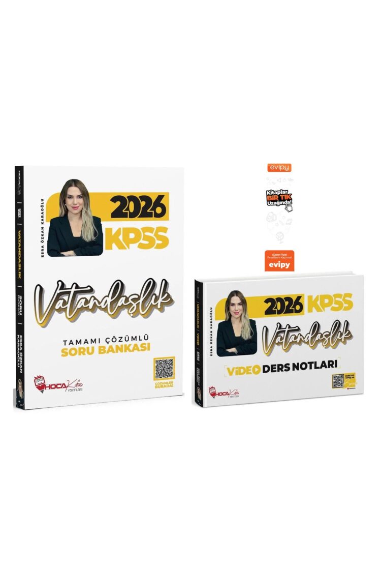 2026 Kpss Vatandaşlık Video Ders Notları Soru Bankası 2 Kitap - Esra Özkan Karaoğlu Ayraç Hediyeli