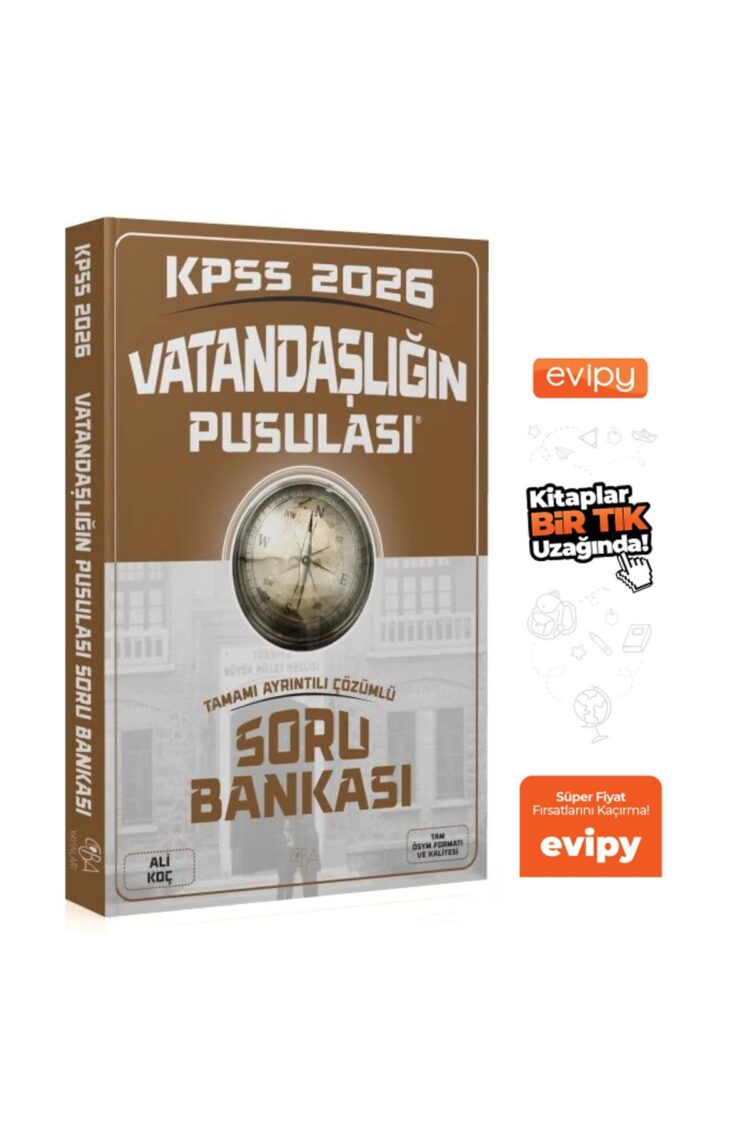 2026 KPSS Vatandaşlık Vatandaşlığın Pusulası Soru Bankası Çözümlü - Ali Koç Ayraç Hediyeli - Görsel 2