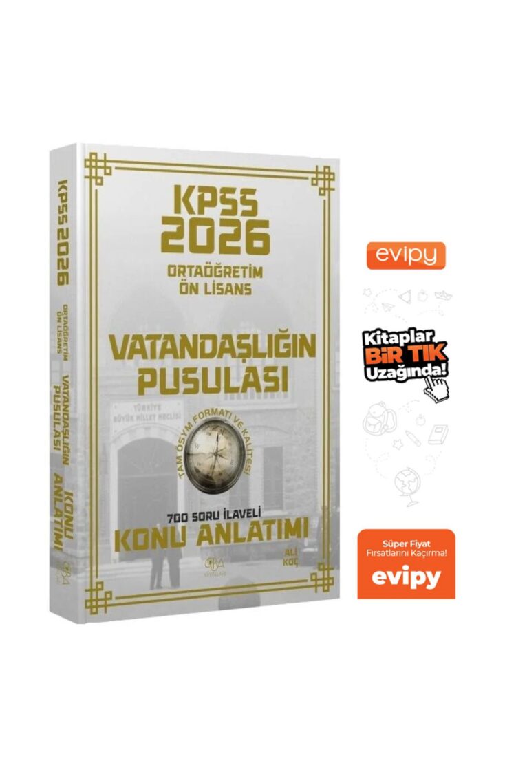 2026 KPSS Lise Ortaöğretim Ön Lisans Vatandaşlık Vatandaşlığın Pusulası Konu Anlatımı - Ali Koç