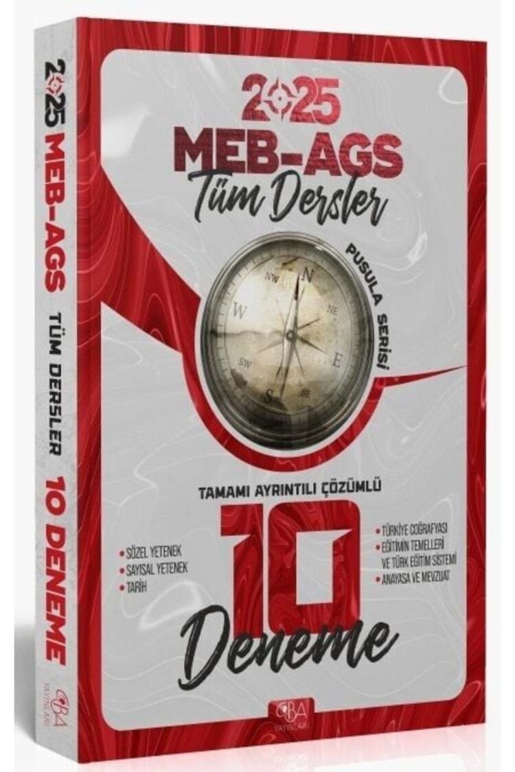 CBA Yayınları 2025 MEB-AGS Tüm Dersler 10 Deneme Çözümlü CBA Yayınları