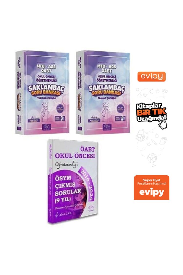 ÖABT MEB-AGS Okul Öncesi Öğretmenliği Saklambaç Soru Bankası 2 Cilt + Çıkmış Sorular - Ahmet Çam