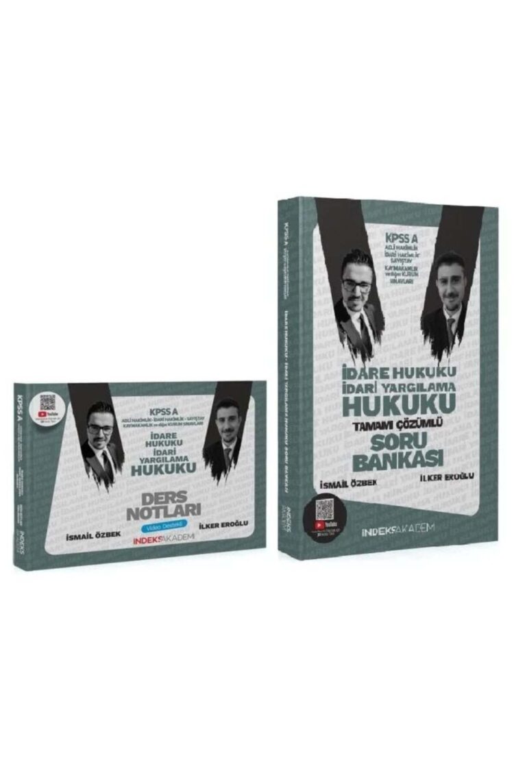 İndeks Akademi 2025 KPSS A Grubu İdare ve İdari Yargılama Hukuku Video Ders Notları + Soru Bankası 2