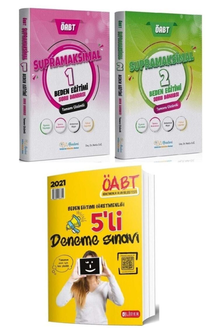 SÜPER FİYAT - CBA Yayınları ÖABT Beden Eğitimi BESYO Supramaksimal Soru + Lider 5 Deneme 3 lü Set CB