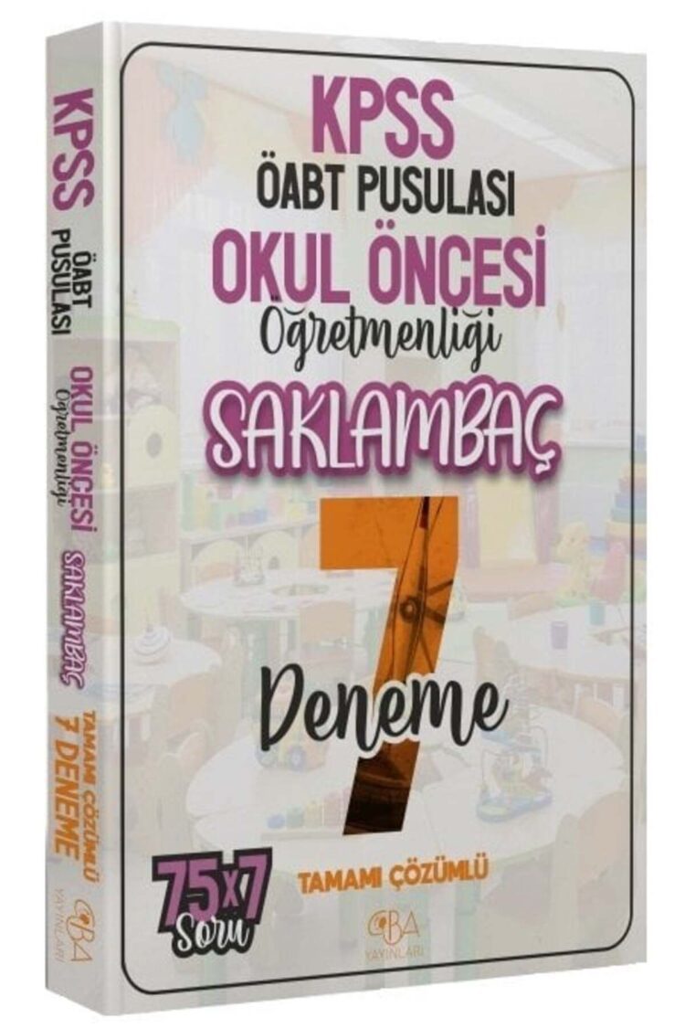 CBA Yayınları ÖABT Pusulası Okul Öncesi Öğretmenliği Saklambaç 7 Deneme Çözümlü CBA Yayınları