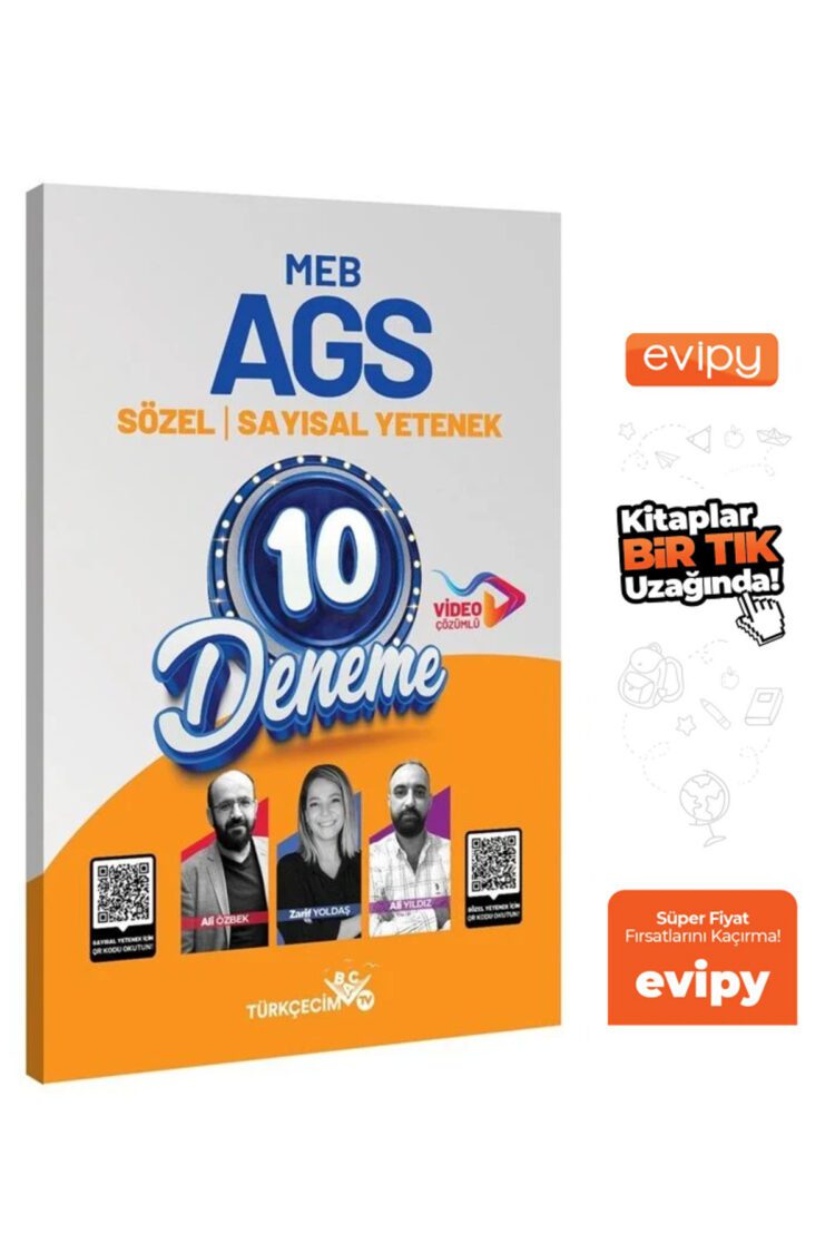 MEB-AGS Sözel-Sayısal Yetenek 10 Deneme Çözümlü - Ali Özbek Ayraç Hediyeli