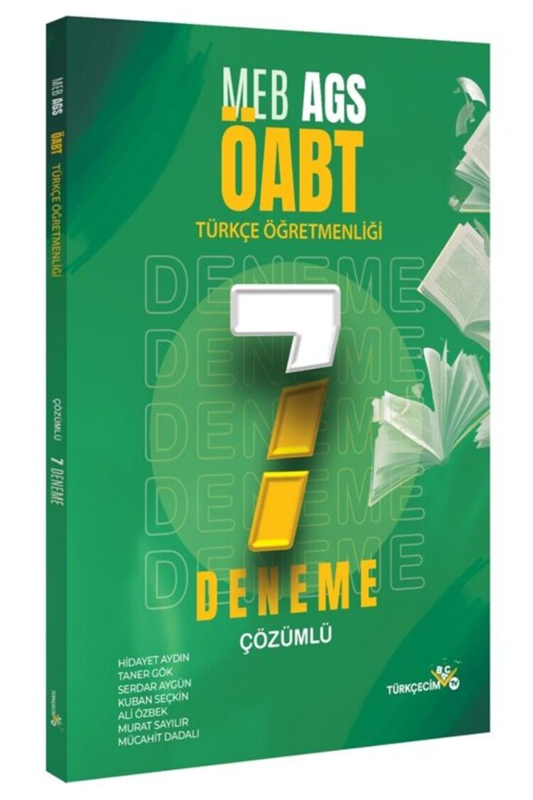 Türkçecim TV ÖABT MEB-AGS Türkçe Öğretmenliği 7 Deneme Çözümlü - Hidayet Aydın Türkçecim TV