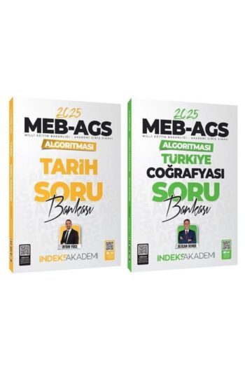 İndeks Akademi 2025 MEB-AGS Algoritması Tarih+Türkiye Coğrafyası Soru Bankası 2 li Set - Aydın Yüce,