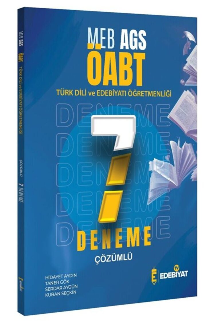 Edebiyat Tv Öabt Meb-ags Türk Dili Edebiyatı Öğretmenliği 7 Deneme Çözümlü - Hidayet Aydın Edebiyat