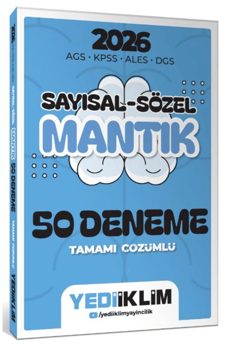 2026 AGS KPSS ALES DGS Sayısal Sözel Mantık Tamamı Çözümlü 50 Deneme / 9786255836625
