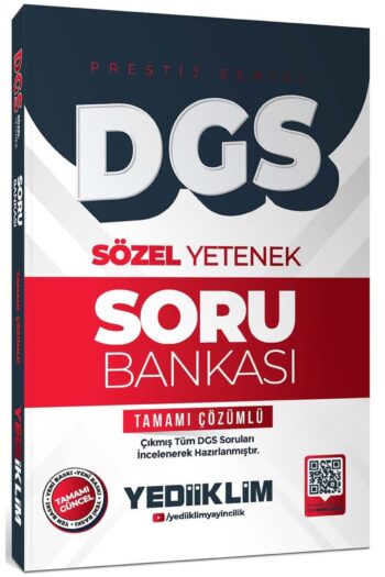 Yediiklim 2026 DGS Prestij Serisi Sözel Yetenek Tamamı Çözümlü Soru Bankası