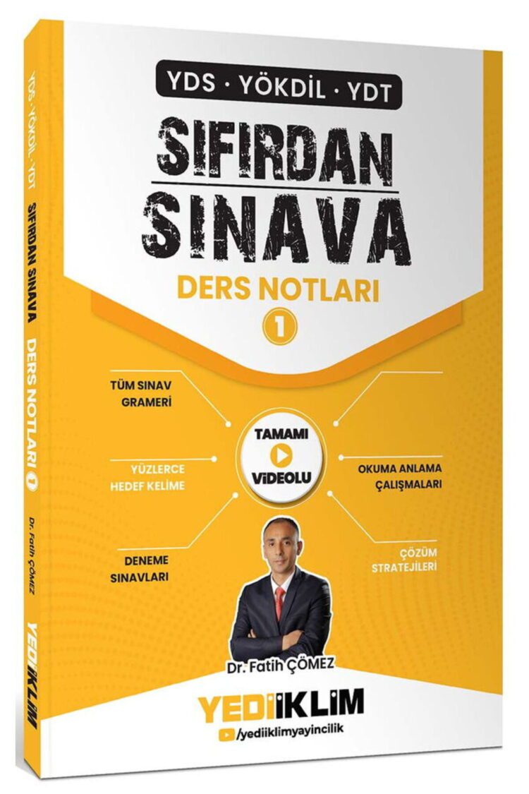 YDS YÖKDİL YDT Sıfırdan Sınava Tamamı Videolu Ders Notları 1. Kitap
