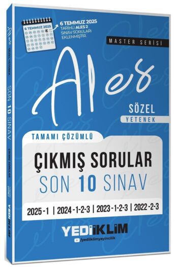 ALES Master Serisi Sözel Yetenek Tamamı Çözümlü Son 10 Sınav Çıkmış Sorular