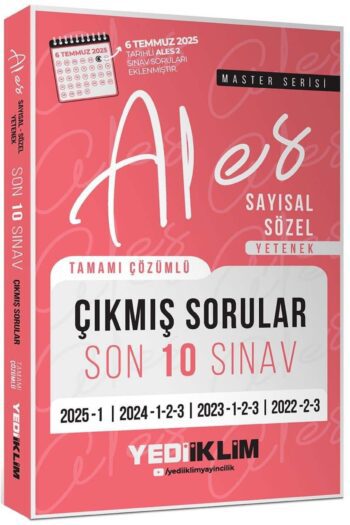ALES Master Serisi Sayısal Sözel Yetenek Tamamı Çözümlü Son 10 Sınav Çıkmış Sorular