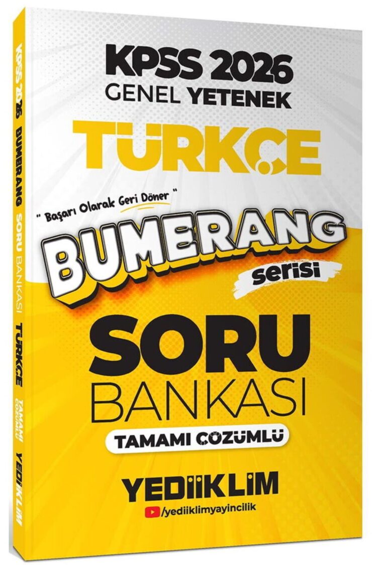 2026 Kpss Genel Yetenek Bumerang Türkçe Tamamı Çözümlü Soru Bankası