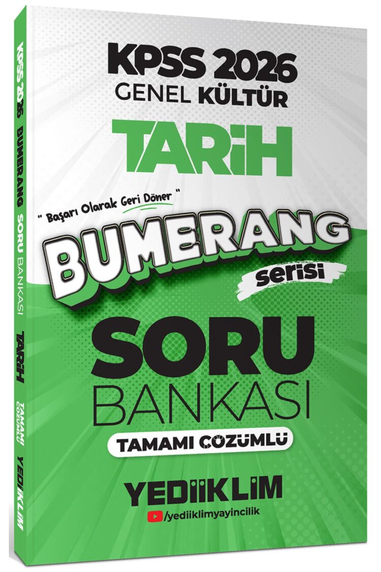 2026 KPSS Genel Kültür Bumerang Tarih Tamamı Çözümlü Soru Bankası