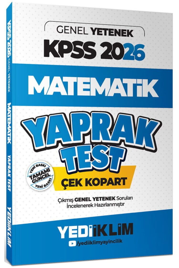 2026 KPSS Genel Yetenek Matematik Çek Kopart Yaprak Test