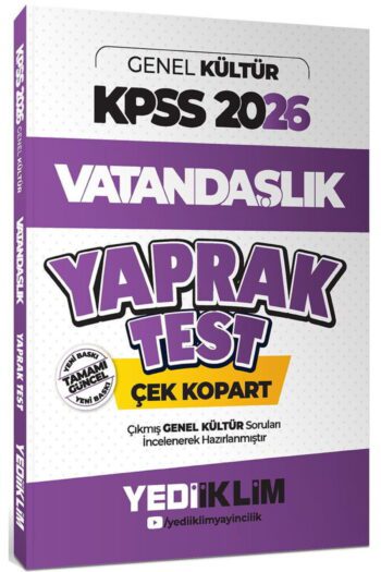 2026 Kpss Genel Kültür Vatandaşlık Çek Kopart Yaprak Test