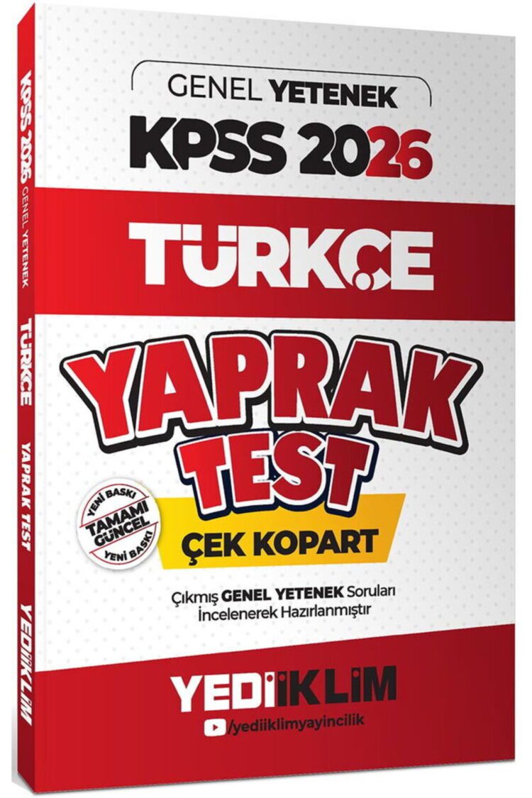 2026 Kpss Genel Yetenek Türkçe Çek Kopart Yaprak Test