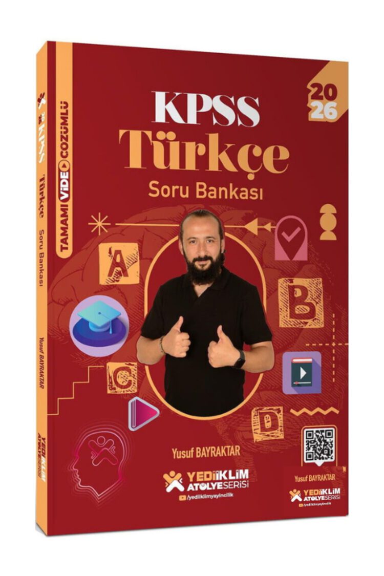 Atölye Serisi 2026 KPSS Genel Yetenek Türkçe Tamamı Video Çözümlü Soru Bankası Yusuf Bayraktar - Görsel 2