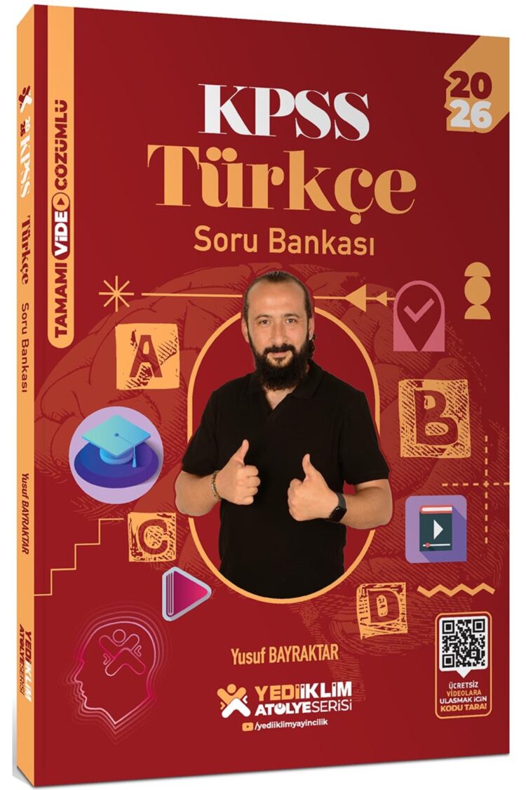 2026 KPSS Atölye Serisi Genel Yetenek Türkçe Video Ders Notu ve Soru Seti 2 Kitap Yusuf Bayraktar - Görsel 2