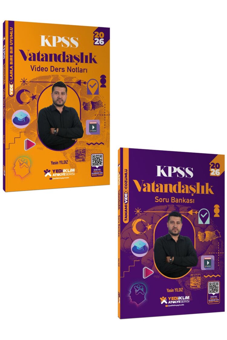 2026 Kpss Atölye Serisi Vatandaşlık Video Ders Notu Ve Soru Bankası Seti 2 Kitap
