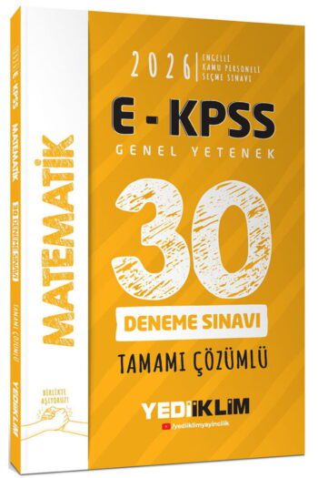2026 EKPSS Tüm Adaylar İçin Genel Yetenek Matematik Tamamı Çözümlü 30 Deneme Sınavı