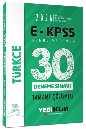 2026 Ekpss Tüm Adaylar Için Genel Yetenek Türkçe Tamamı Çözümlü 30 Deneme Sınavı