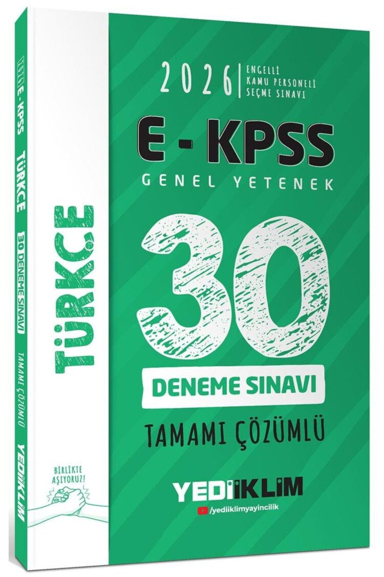 2026 Ekpss Tüm Adaylar Için Genel Yetenek Türkçe Tamamı Çözümlü 30 Deneme Sınavı