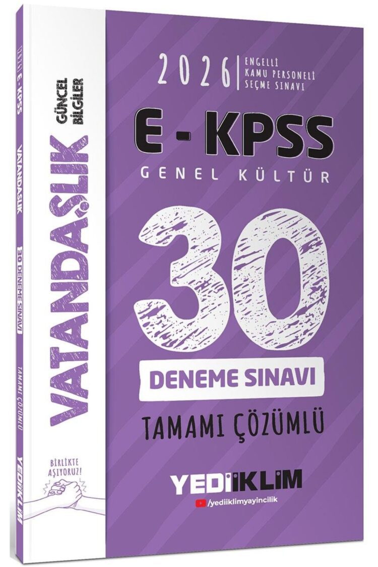 2026 Ekpss Tüm Adaylar Için Genel Kültür Vatandaşlık Tamamı Çözümlü 30 Deneme Sınavı