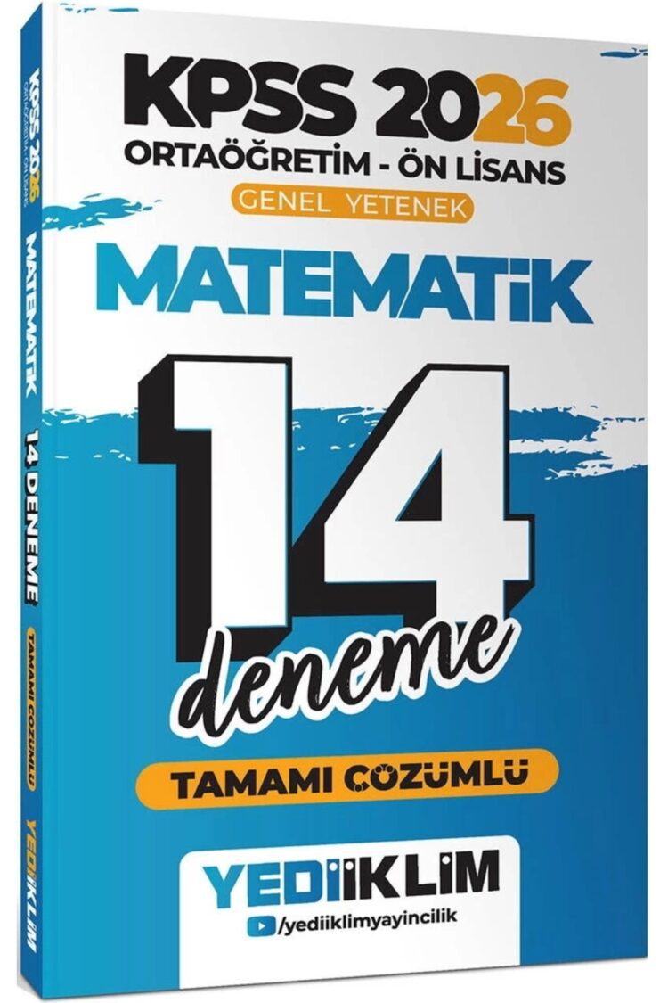 2026 KPSS Ortaöğretim Ön Lisans Genel Yetenek Matematik Tamamı Çözümlü 14 Deneme