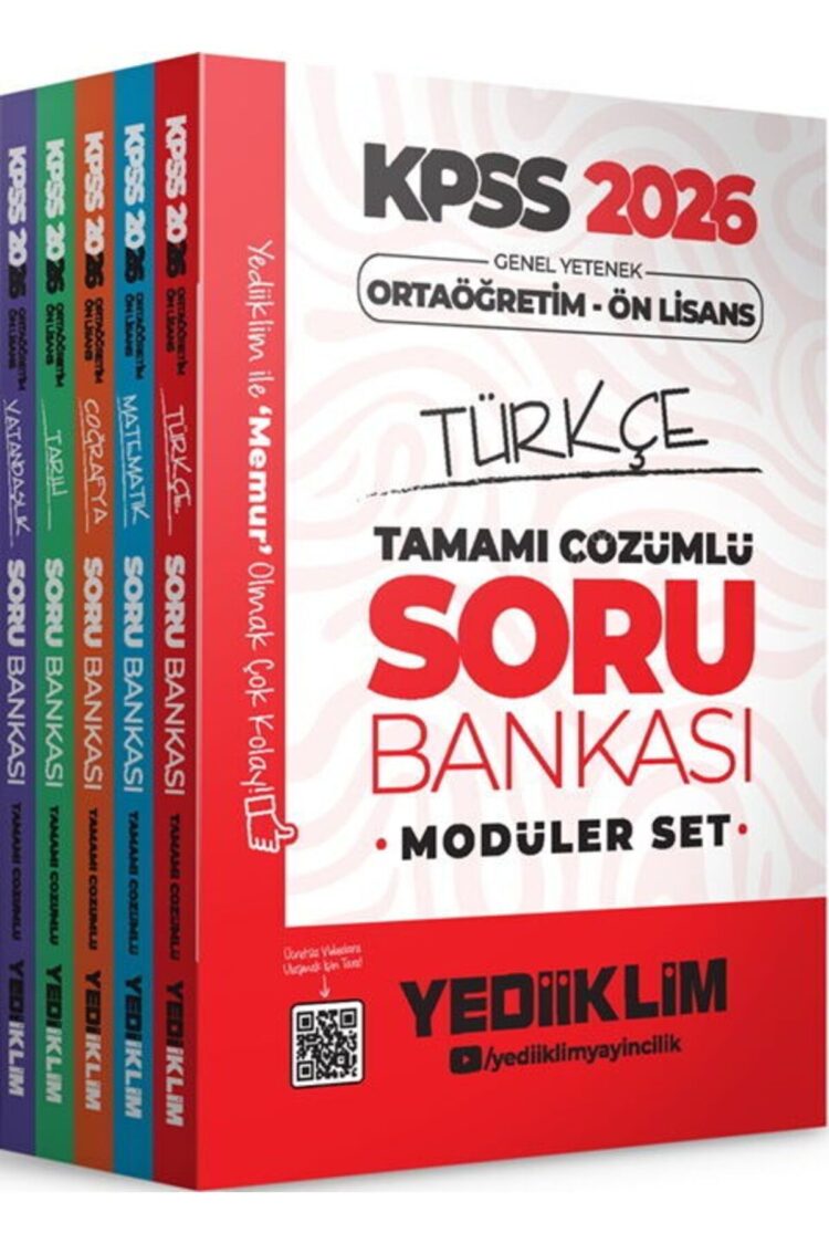 2026 Kpss Ortaöğretim Ön Lisans Genel Yetenek Genel Kültür Tamamı Çözümlü Modüler Soru Bankası Seti