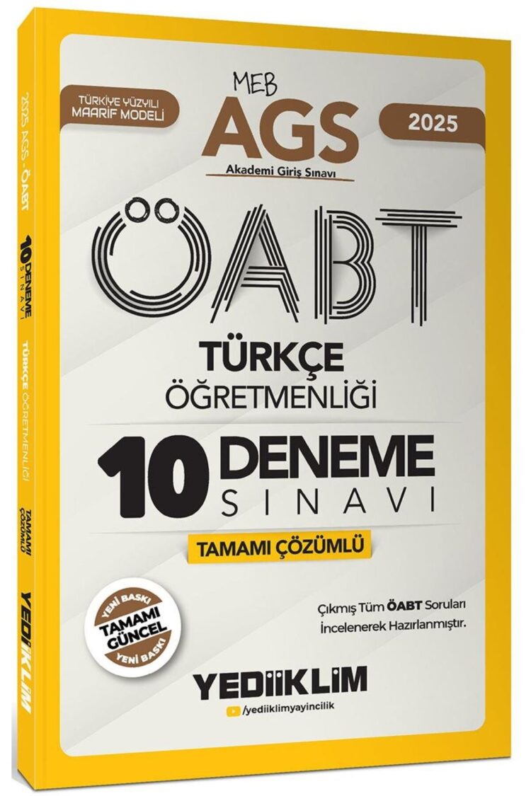 2025 Meb Ags Öabt Türkçe Öğretmenliği Tamamı Çözümlü 10 Deneme Sınavı
