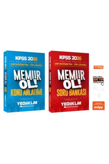 2026 KPSS Lise Ortaöğretim Ön Lisans MEMUR OL Konu Anlatımlı + Soru Bankası 2 Kitap Ayraç Hediyeli