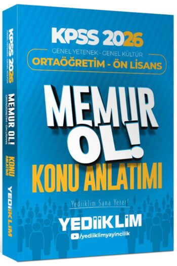 Yediiklim 2026 KPSS Ortaöğretim Ön Lisans Genel Yetenek Genel Kültür Memur Ol Konu Anlatımı