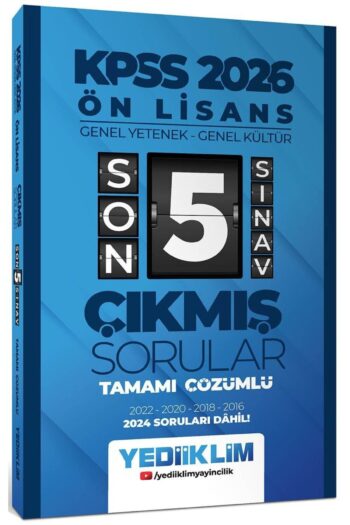 2026 Ön Lisans GY-GK Tamamı Çözümlü Son 5 Sınav Çıkmış Sorular 2024 Soruları Dahil
