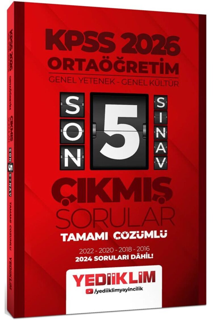 2026 Ortaöğretim GY-GK Tamamı Çözümlü Son 5 Sınav Çıkmış Sorular 2024 Soruları Dahil - Görsel 2