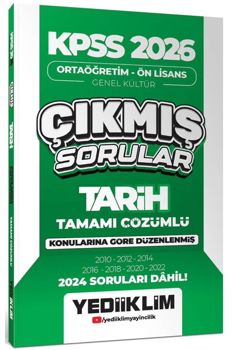 Kpss 2026 Ortaöğretim Ön Lisans Tarih Konularına Göre Çıkmış Sorular (2024 SORULARI DAHİL)