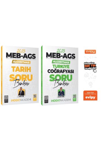 2025 MEB-AGS Algoritması Tarih+Türkiye Coğrafyası Soru Bankası 2 Kitap - Aydın Yüce Ayraç Hediyeli